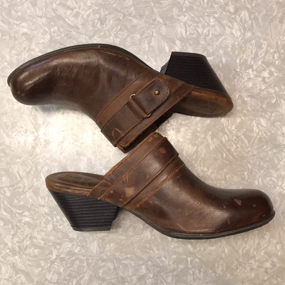 B.O.C by BORN Women’s Earley Brown Leather Mule Slip-On Clogs, Size 8 - NWOB - Picture 3 of 11
